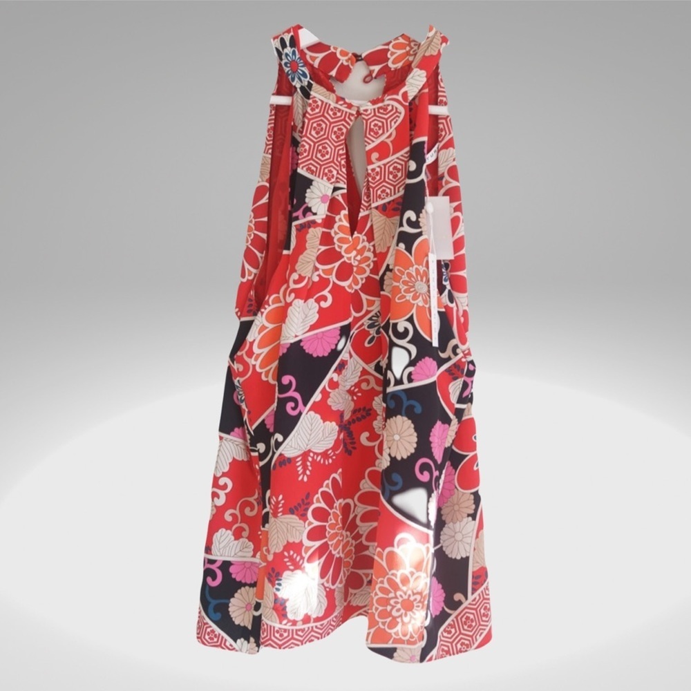 Trina Turk Red Tao floral Top